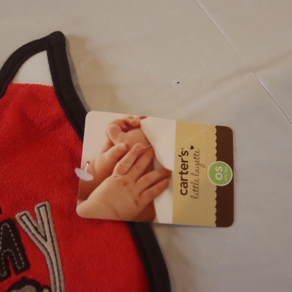 CARTER'S Little Layette OS Teething Bib Bananas over Mommy. Monkey - Picture 2 of 4